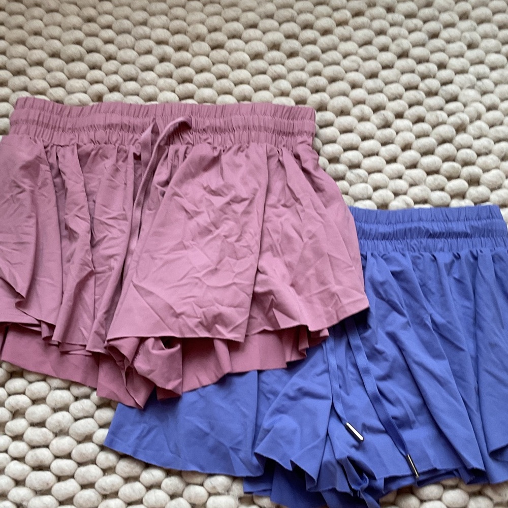 Elegant Women's Mauve and Blue Skorts
